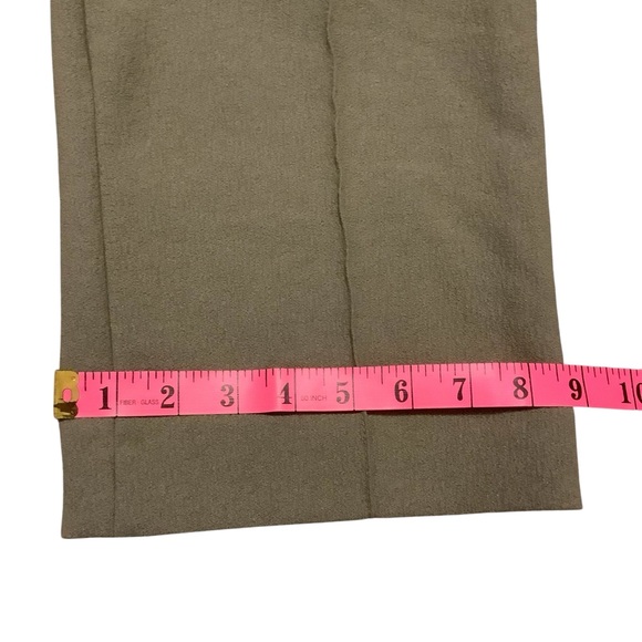 ZARA OLIVE GREEN HIGH WAISTED/ PLEATED FRANCISCO PANTS/ Size XS - Picture 10 of 12